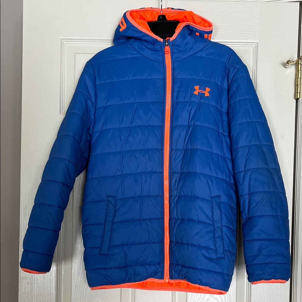 Under Armour Kids Puffer Jacket in Blue and Orange